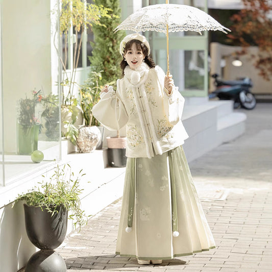 New Chinese Style Clothing Chunxin Huaxiayuemian "花下月眠" Women's Modern  Hanfu Winter Autumn
