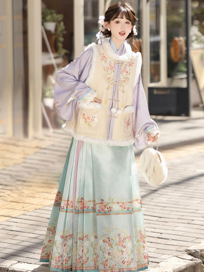 New Chinese Style Clothing Chunxin Dream Nuomitu "糯米兔" Women's Modern  Hanfu Winter Autumn