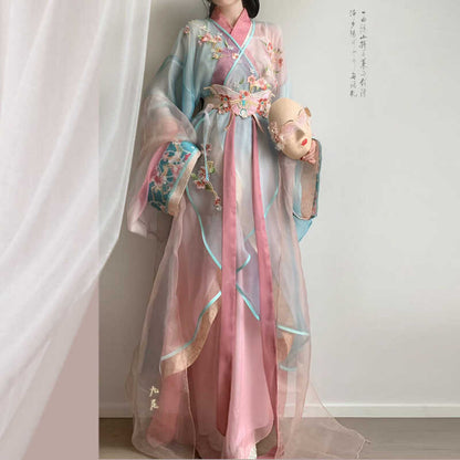 Han Dynasty Women's Dress Meidie 媚蝶 Traditional Chinese Hanfu Clothing Spring Summer Autumn