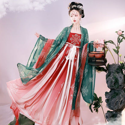 TANG Dynasty Hanfu Women's Fanhua Yu 繁花语 Skirt  Spring Summer Autumn