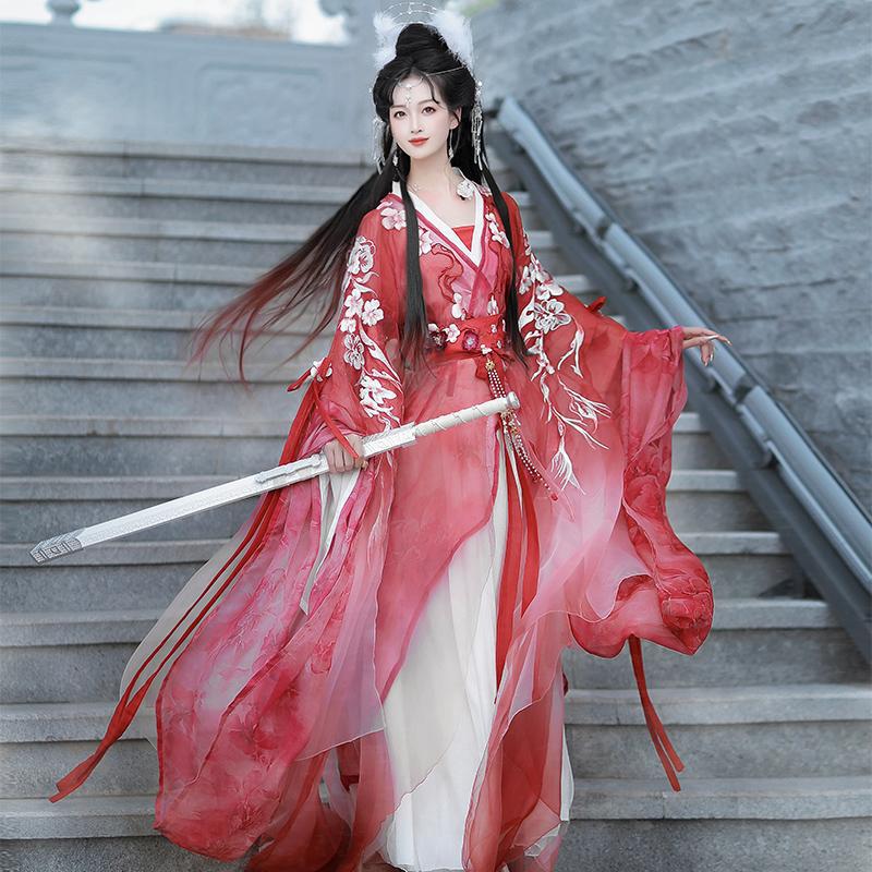 Weijin Dynasty Clothing Meiyingchunxue 梅映春雪 Women's Chinese Traditional Thicken Velvet Hanfu Autumn Winter