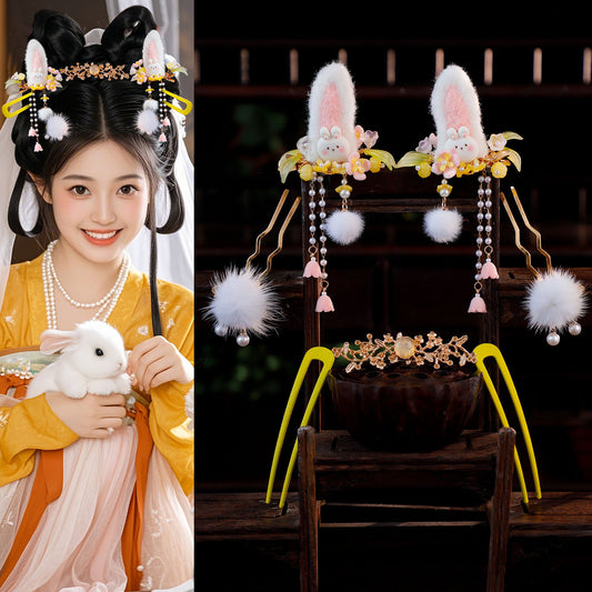 Traditional Chinese Hair jewelry Yuetu 月兔 Hanfu Historical Headgear