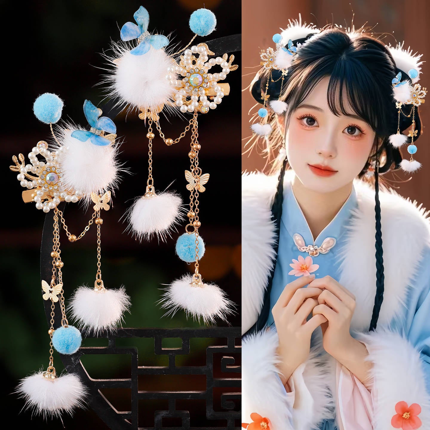 Traditional Chinese Hair jewelry Yiwen 依温 Hanfu Historical Headgear