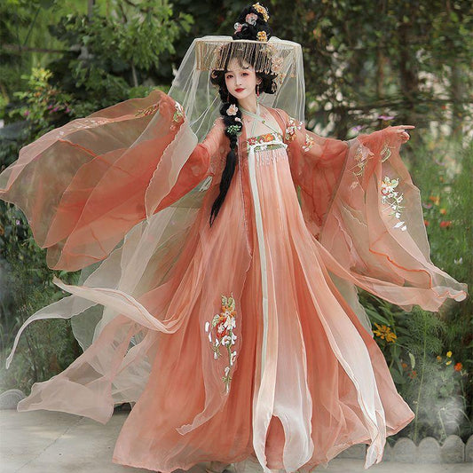 TANG Dynasty Dress Women's Liuxiangyingxiu 榴香盈袖 Ruqun  Hanfu Clothing Spring Summer Autumn