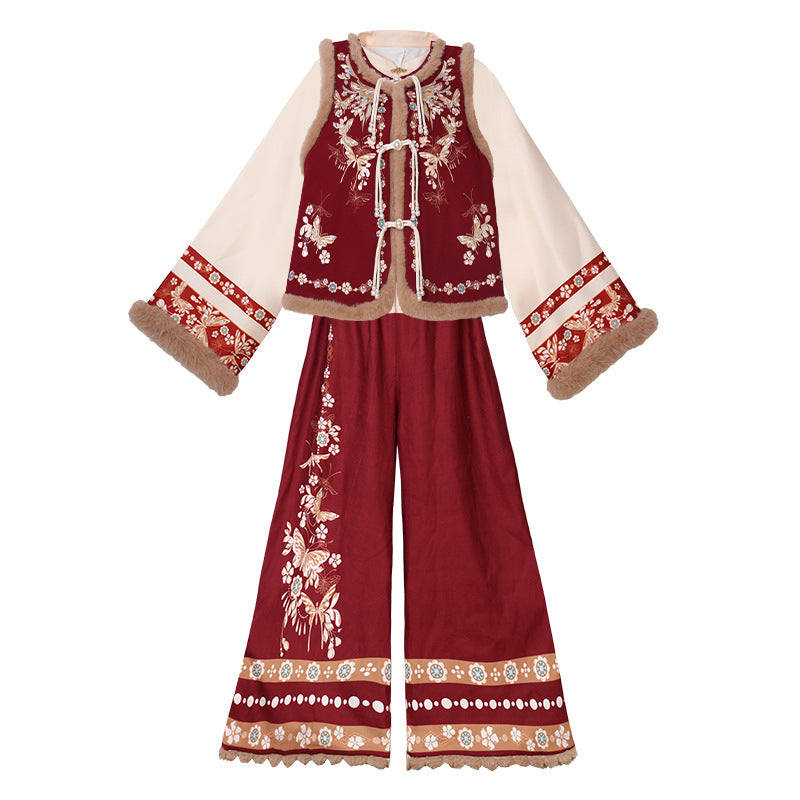 New Chinese Style Clothing Chunxin Xuerongdie "雪绒蝶" Women's Modern  Hanfu Winter Autumn