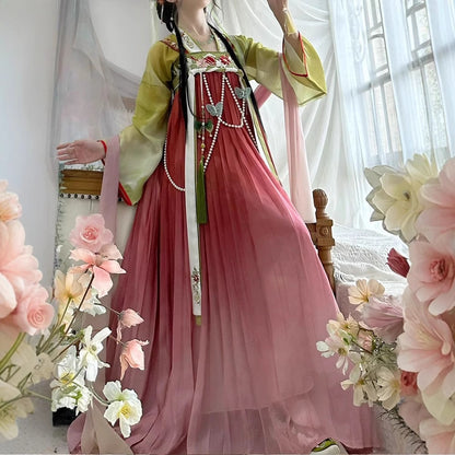 TANG Dynasty Dress Autumn Music 秋歌 Women's Chest High Ruqun Spring Summer Autumn