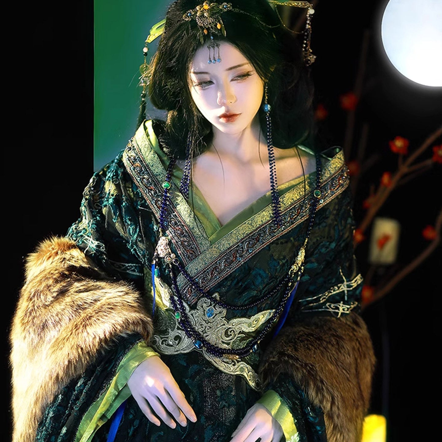 Warring States Clothing  Dugujialuo 独孤伽罗 Women's Chinese Traditional Thicken Velvet Hanfu Dress Autumn Winter