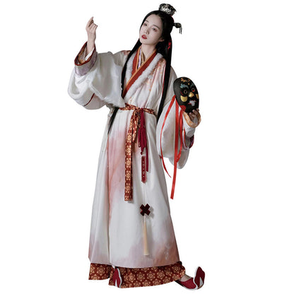 Han Dynasty Clothing Dongxing 冬杏 Women's Chinese Traditional Dress Thicken Velvet Hanfu Autumn Winter
