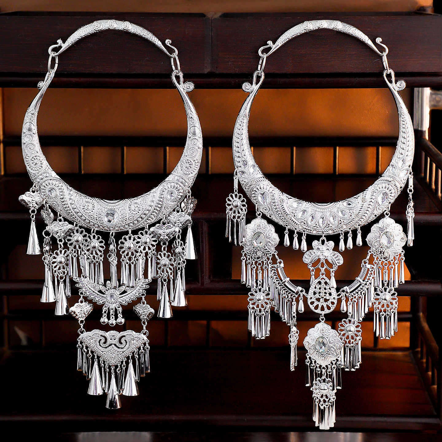 Miao Traditional Chinese Necklaces Niannian 念年 Hanfu Nationality Accessories