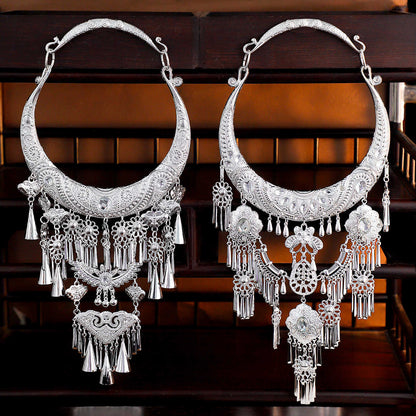 Miao Traditional Chinese Necklaces Niannian 念年 Hanfu Nationality Accessories